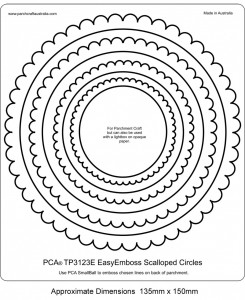 PCA-TP3123E-B&W-EasyEmboss-Scalloped-Circles